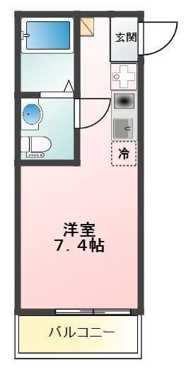 GLANZ氷川町(ワンルーム/1階)の間取り写真