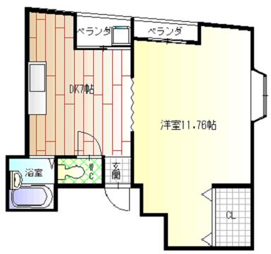 プラザハピネス坂本(1DK/3階)の間取り写真