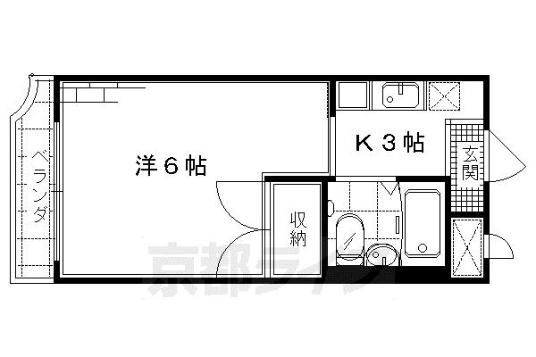 メゾン竹田(1K/2階)の間取り写真