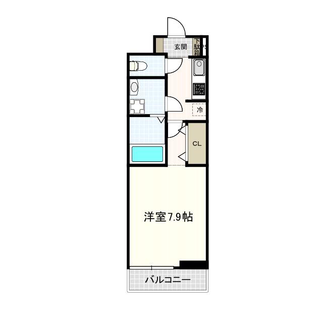 NEO CELLA(1K/3階)の間取り写真