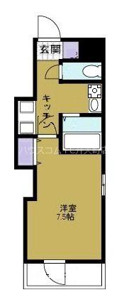 S-FORT弁天町(1K/8階)の間取り写真