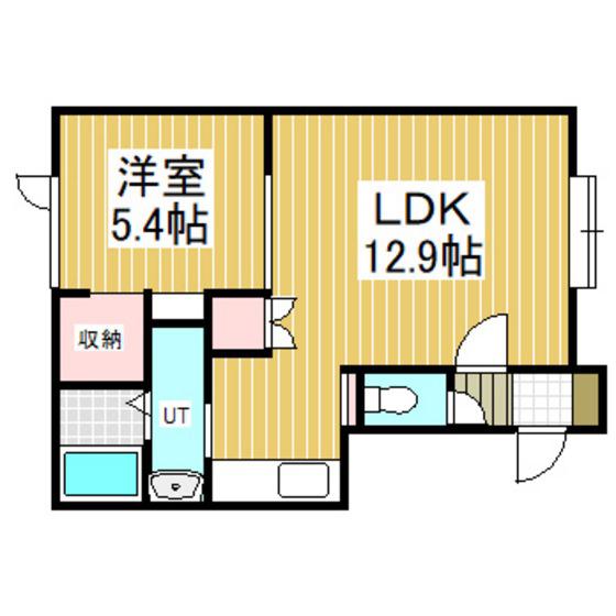 マイン・シュタットII(1LDK/2階)の間取り写真