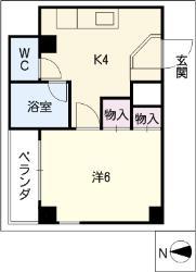 リヴェール・八事(1K/5階)の間取り写真