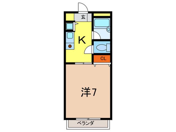 ケイズキューブ(1K/3階)の間取り写真