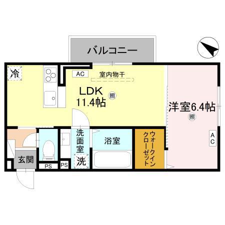 D-REGALO下馬N(1LDK/3階)の間取り写真