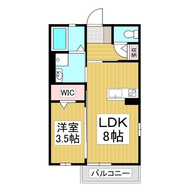 ブランシャ広丘(1LDK/1階)の間取り写真