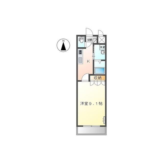 エクセレンスハイム仁田駅前(1K/1階)の間取り写真