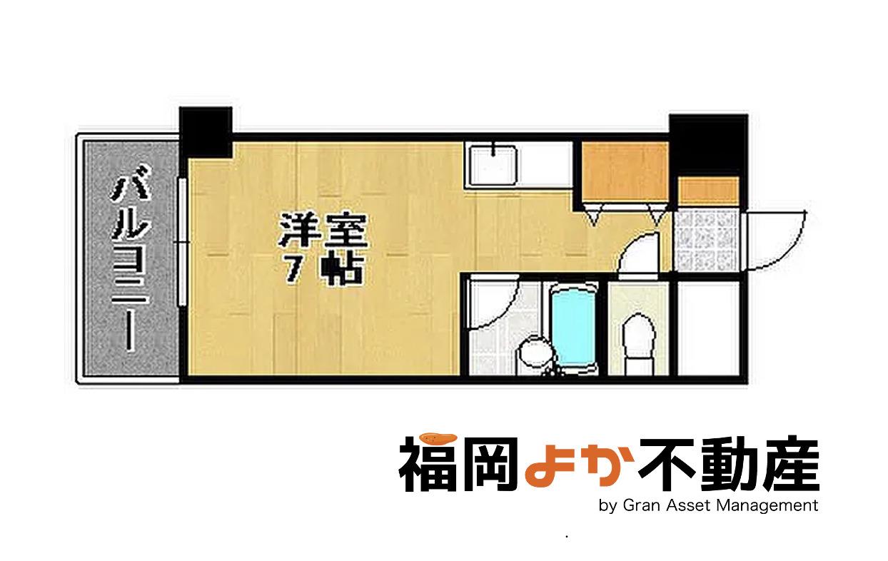 ステイタスガーデン別府 II(ワンルーム/2階)の間取り写真