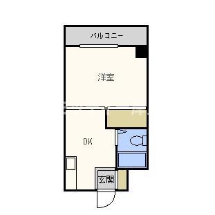 ラパンジール大国3(1DK/7階)の間取り写真