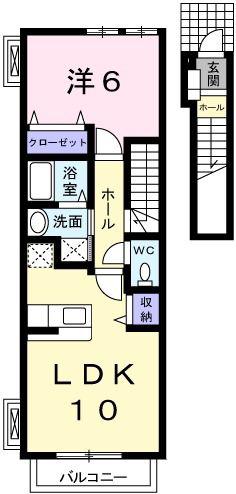 アルモニー・NAO(1LDK/2階)の間取り写真