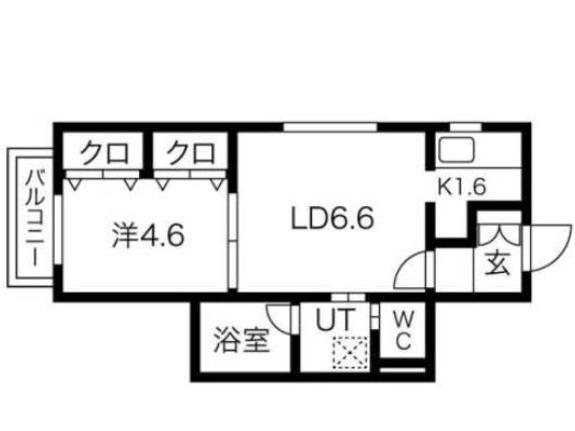PRIMESQUARE KOTONI(1LDK/4階)の間取り写真