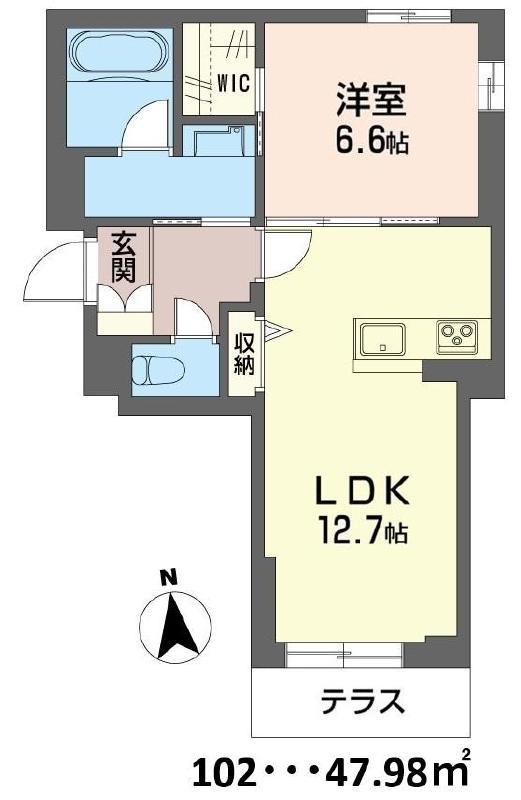 ココル・イグレック(1LDK/1階)の間取り写真