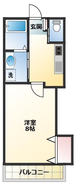 SOWULO TIR(1K/3階)の間取り写真