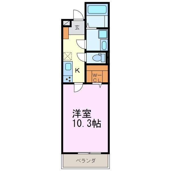 ANSER(1K/3階)の間取り写真