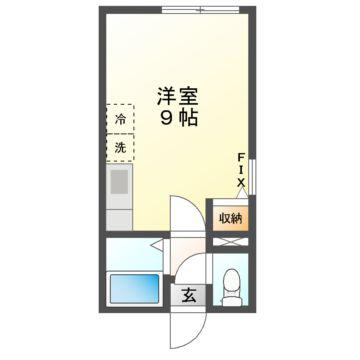JR室蘭本線 鷲別駅 徒歩15分 2階建 築35年(ワンルーム/1階)の間取り写真