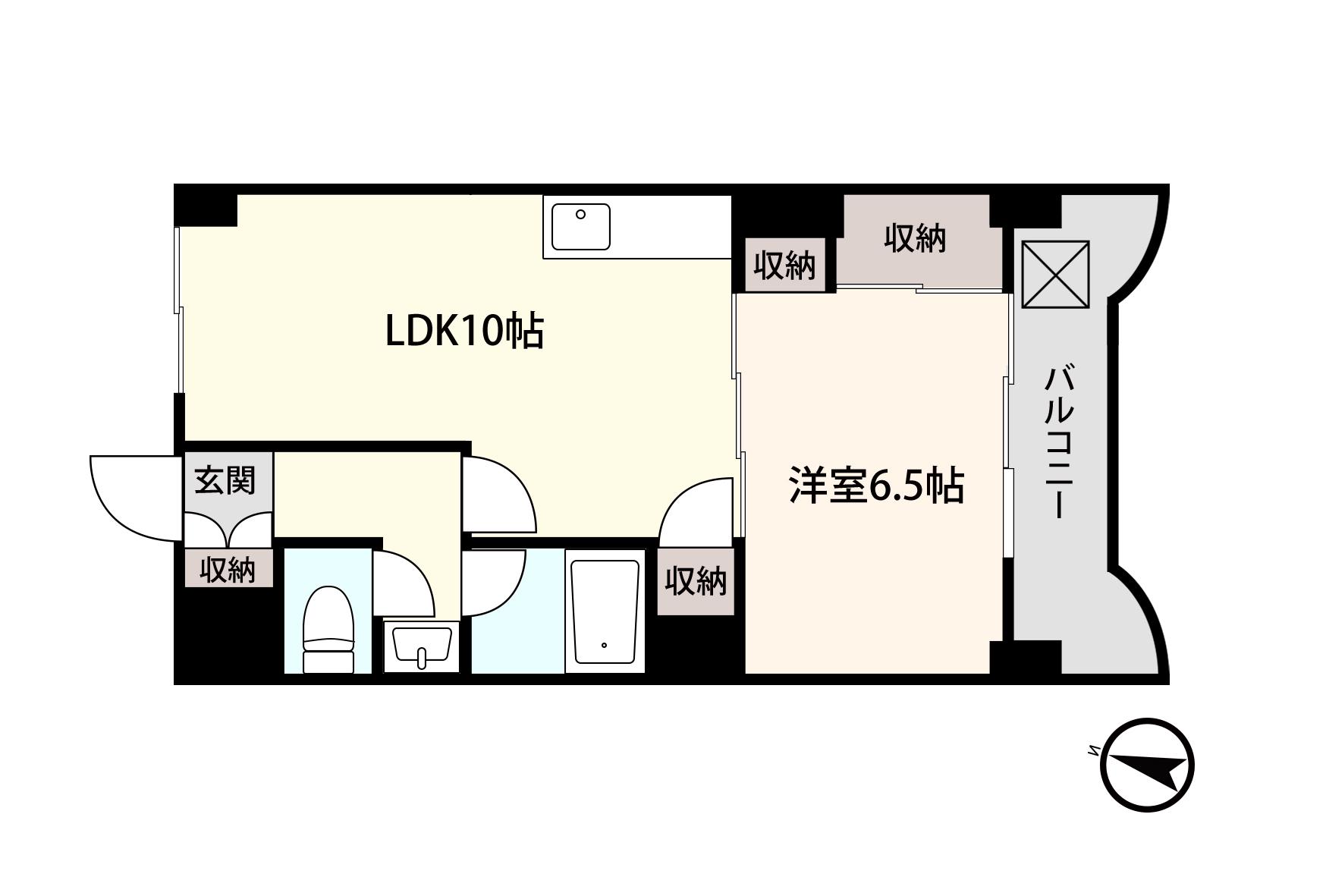 ニュー板橋ハイツ(1LDK/4階)の間取り写真