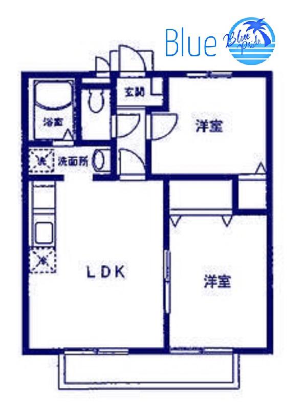 コーポソレジオ(2LDK/1階)の間取り写真