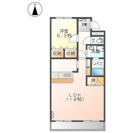 メゾンドカパーニュA(2LDK/2階)の間取り写真