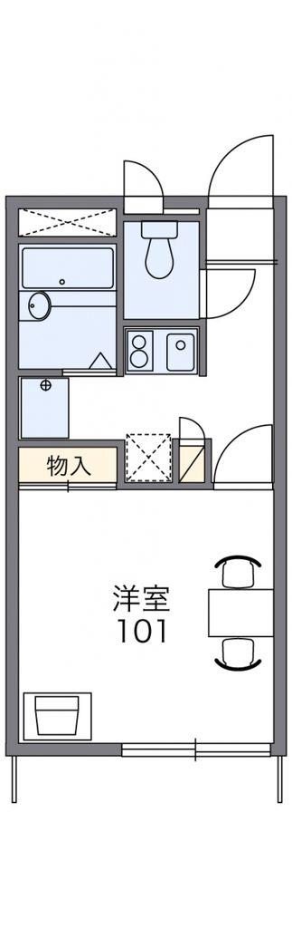レオパレスエスペランサII(1K/2階)の間取り写真