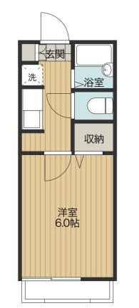 VILLA510 NO.6(1K/1階)の間取り写真