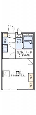 レオパレスワイドフォレスト(1K/2階)の間取り写真