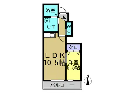 イースト加木屋(1LDK/1階)の間取り写真