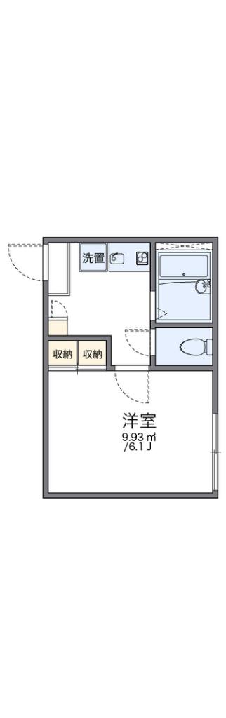 レオパレスパルファン(1K/1階)の間取り写真