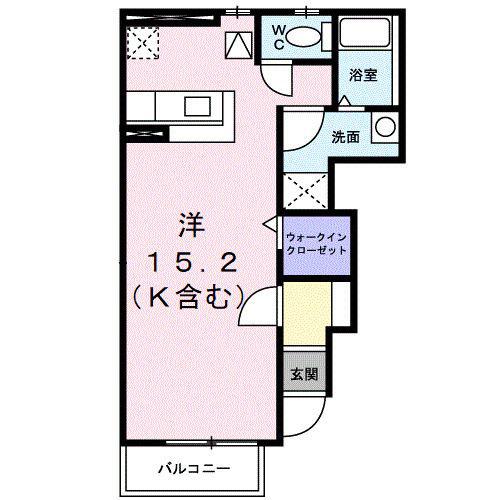 サンリッチIII(ワンルーム/1階)の間取り写真