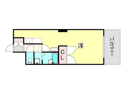 シャトゥソフィア(1K/9階)の間取り写真