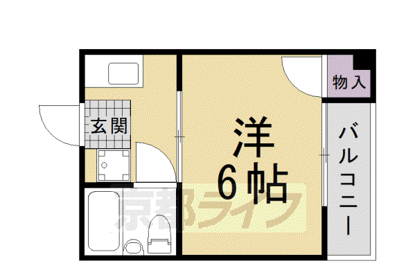 新山荘(1K/1階)の間取り写真