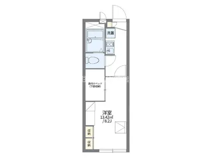 レオパレスオパール城前(1K/2階)の間取り写真