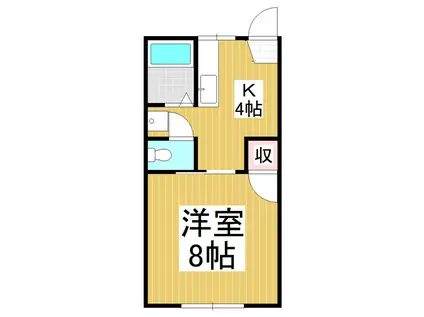 フレグランス・サンク(1K/2階)の間取り写真