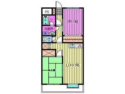 西沢マンション(3DK/3階)の間取り写真
