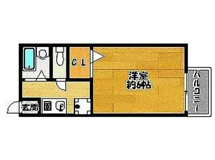 アパートメントTS(1K/2階)の間取り写真