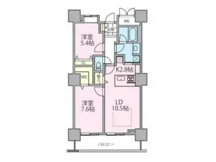 ロイヤルパークスタワー南千住(2LDK/20階)の間取り写真