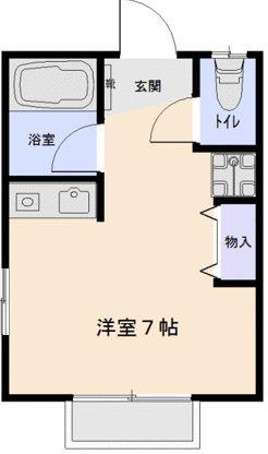 アットハイム(1K/1階)の間取り写真