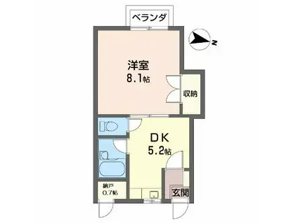 アルスU I・II・III(1DK/1階)の間取り写真