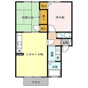 ウィルモア(2LDK/2階)の間取り写真