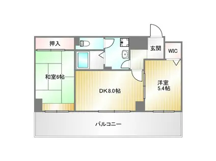 上沢壱番館(2DK/2階)の間取り写真