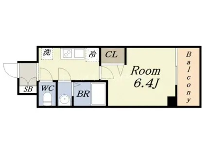 アドバンス大阪カーサ(1K/7階)の間取り写真