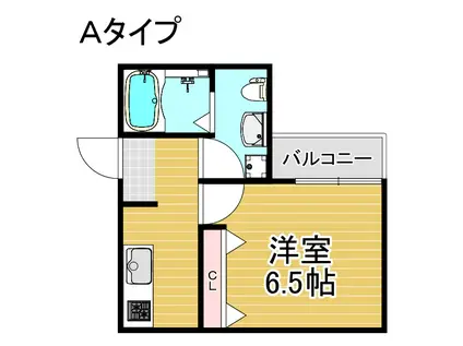 WING住之江(1K/1階)の間取り写真