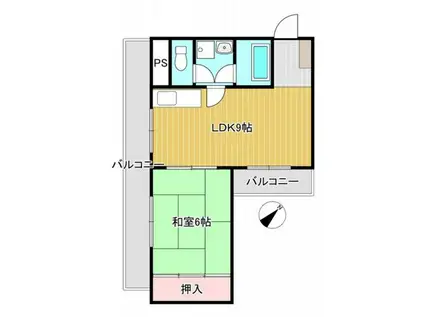 七福ビル桶屋町(1LDK/8階)の間取り写真