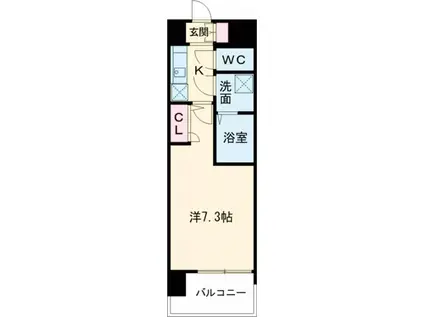 レジュールアッシュ神戸湊川公園(1K/5階)の間取り写真