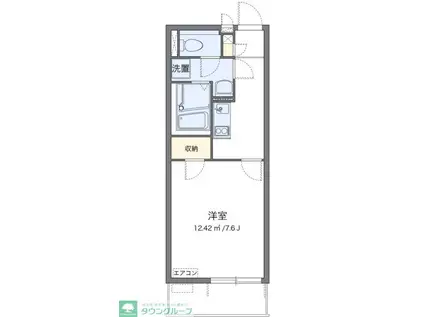 クレイノHAKODA(1K/1階)の間取り写真