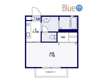 サンスタレトキワ(1K/2階)の間取り写真