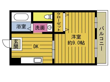 ドリームコーポ(1DK/1階)の間取り写真