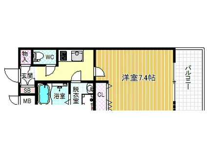 サムティ北梅田VESSEL(1K/5階)の間取り写真