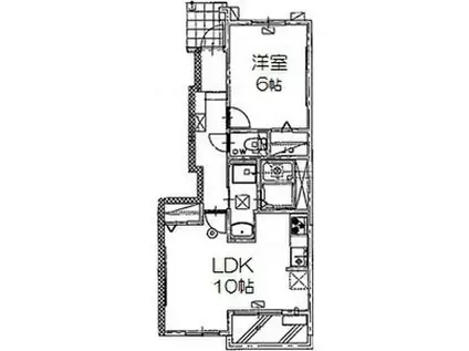 ピュア・モンブラン(1LDK/1階)の間取り写真