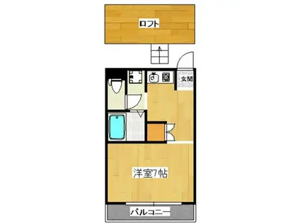 メゾン松島町(1K/1階)の間取り写真