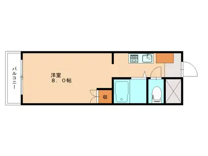 ル・メイヤー折尾(ワンルーム/7階)の間取り写真